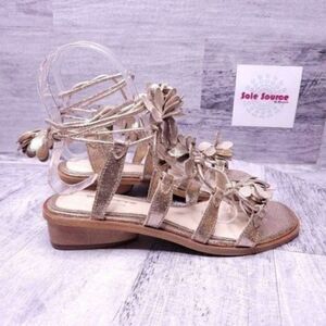 Cecelia New York Ophelia Metallic Leather Sandal Rose Gold Women's sz 5.5 NEW